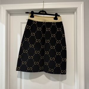 Gucci Wool Logo Skirt